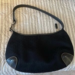 Talbots brand shoulder purse, zipper closure, black, slightly used